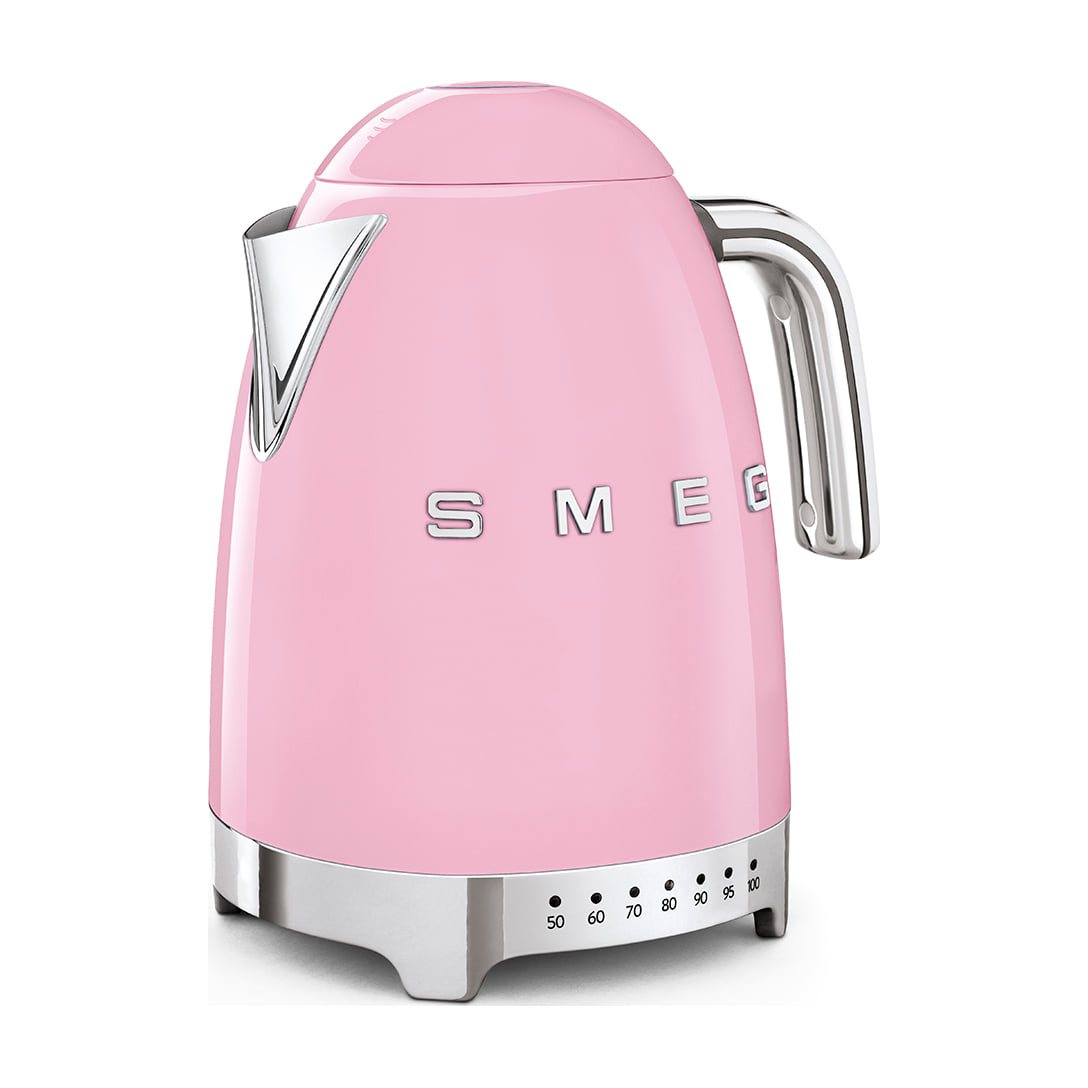 Hervidor de agua Smeg KLF04PKEU rosa, 1,7 l y temperatura variable