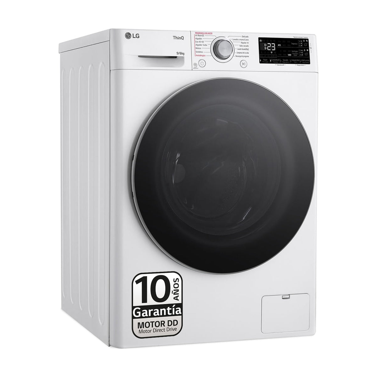 Lavasecadora LG F4DR5509A1W de 9/6 kg con vapor y Wi-Fi