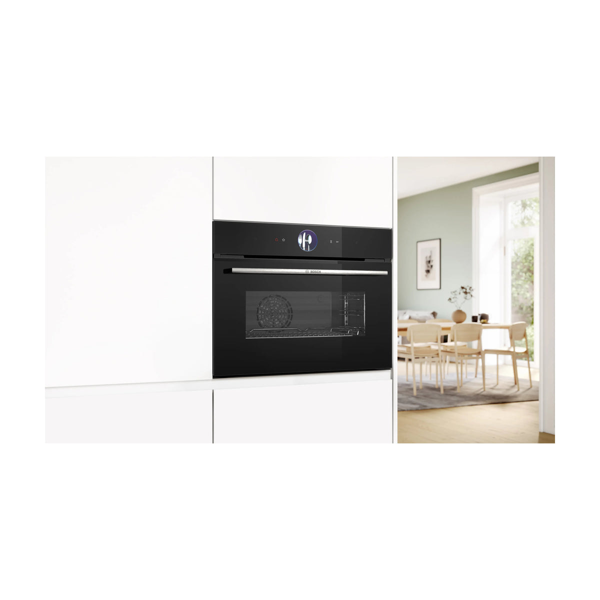 Horno compacto de vapor Bosch CSG7361B1, 47 l y Home Connect