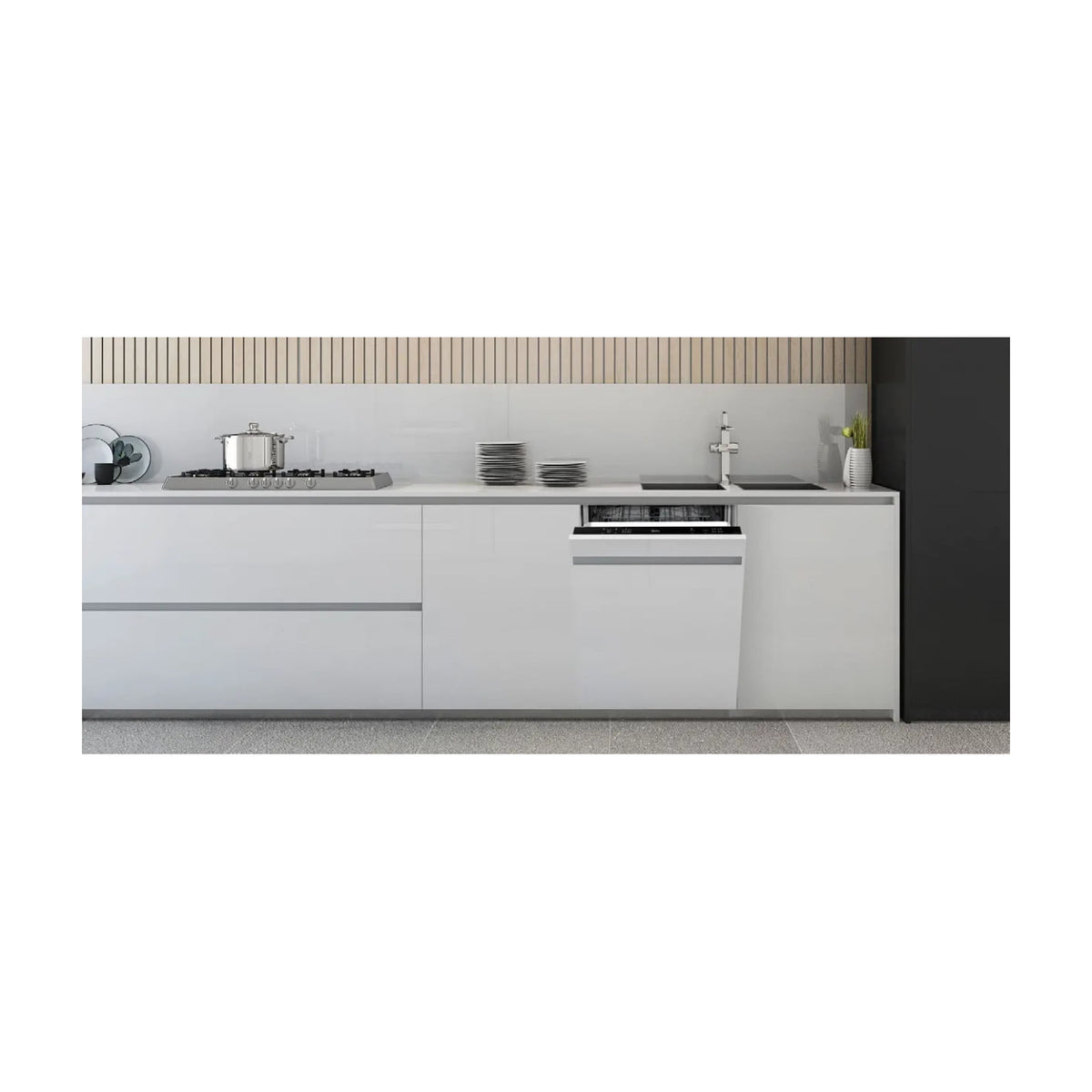 Lavavajillas integrable Midea MID60S110.1-ES, 12 cubiertos, clase E