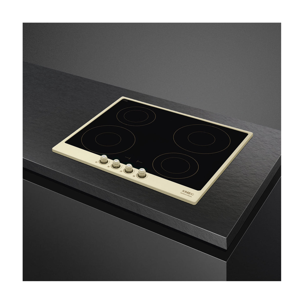 Placa de inducción Smeg SI764POM de 60 cm con 4 zonas y mandos frontales