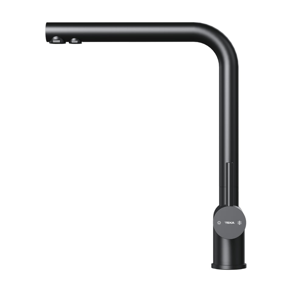 Grifo de cocina Teka UNI 3330 negro, bimando y 3 vías