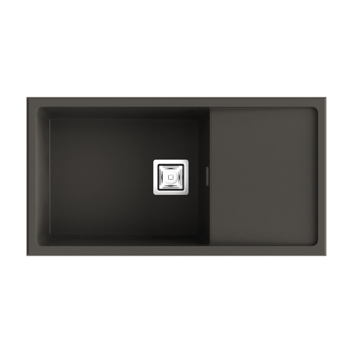Fregadero Poalgi Zie 81 Roc Stone® Tundra brillo, con escurridor reversible
