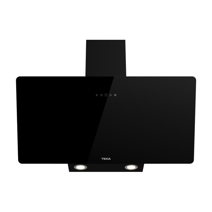 Campana decorativa vertical Teka DVB 94140 TOS BK de 90 cm, cristal negro y LED