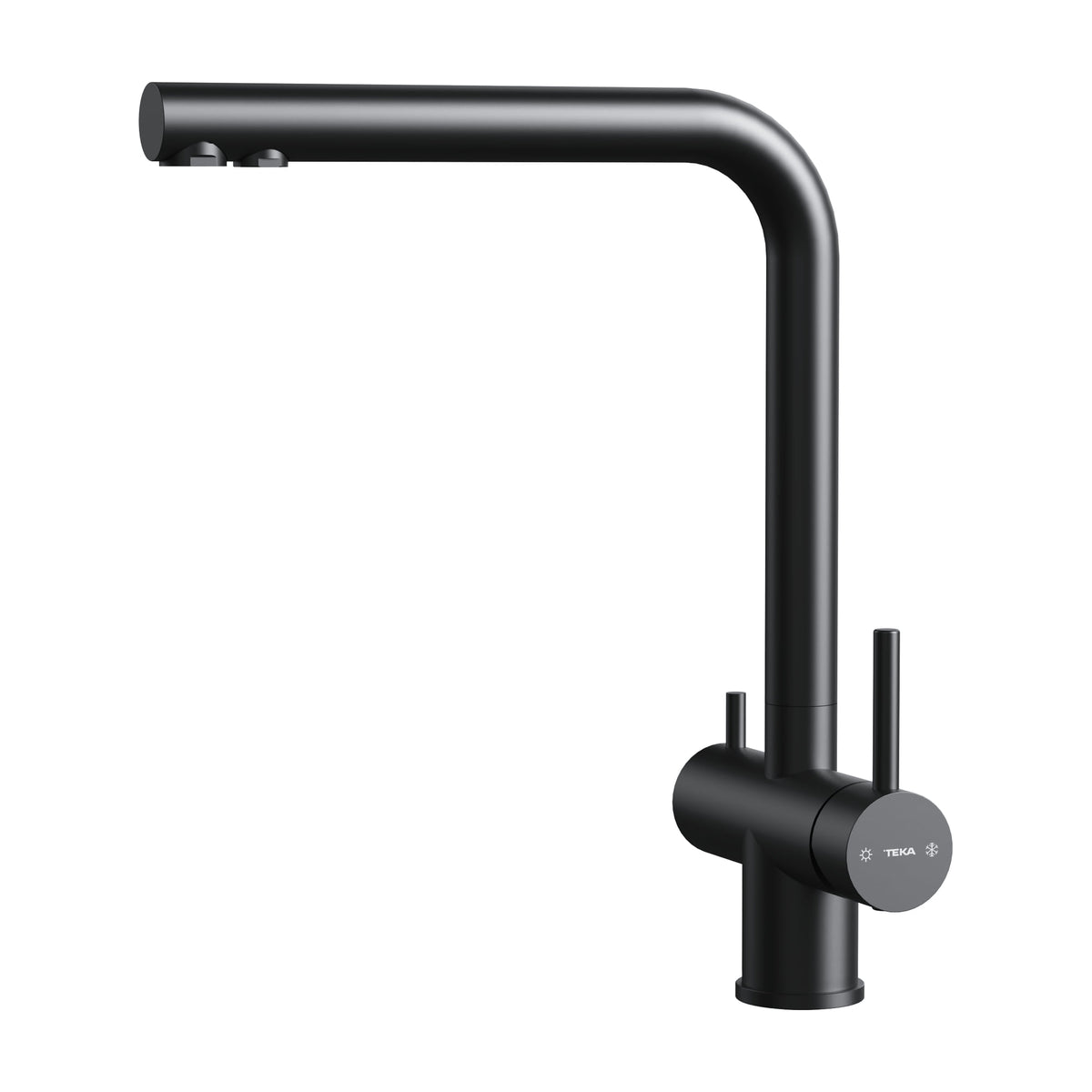 Grifo de cocina Teka UNI 3330 negro, bimando y 3 vías