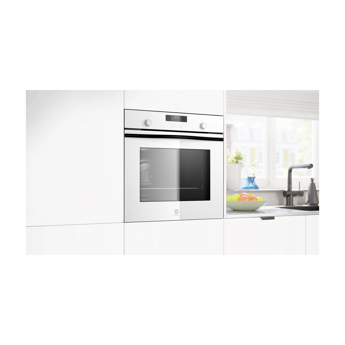 Horno multifunción Balay 3HB5159B3 de 71 l con Aqualisis y cristal blanco