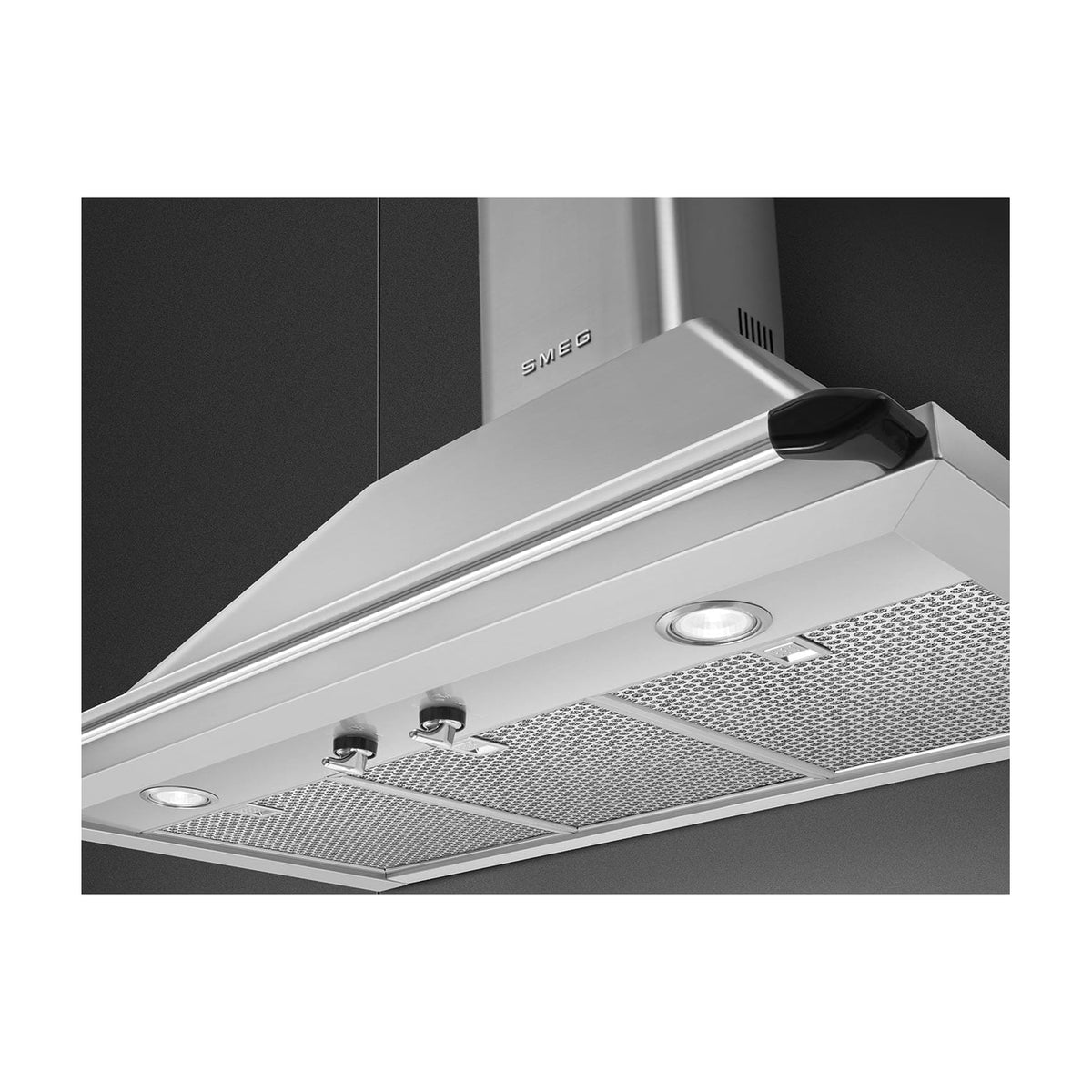 Campana decorativa Smeg KTR90XE de 90 cm en inox con modo intensivo