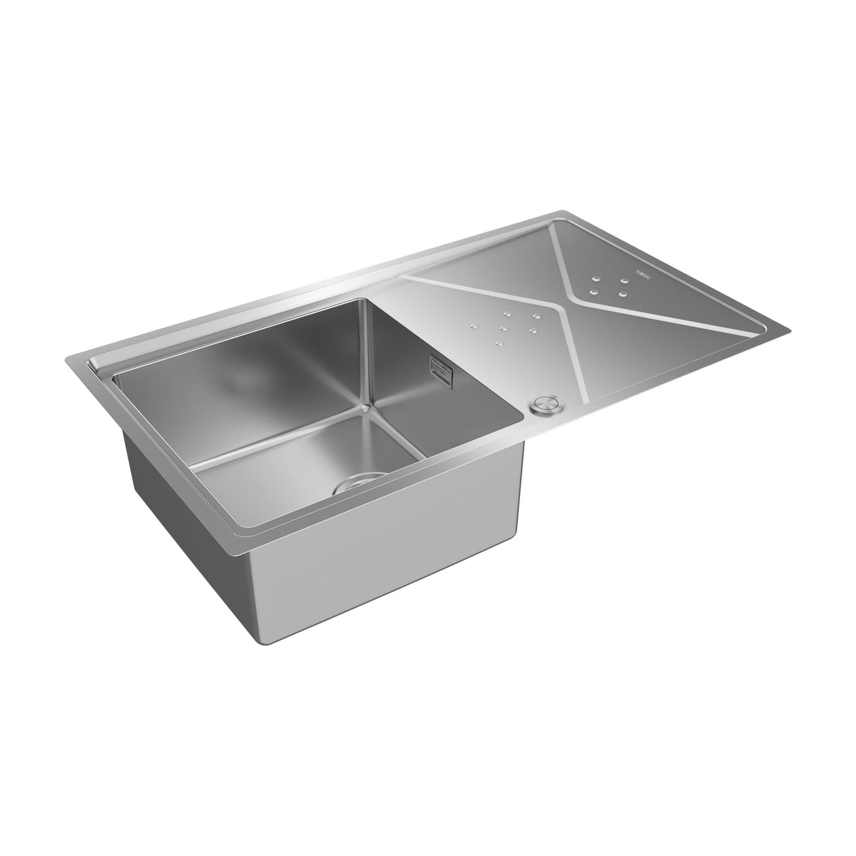 Fregadero Teka Brooklyn 50 M-XP 1C 1E, inox y escurridor reversible
