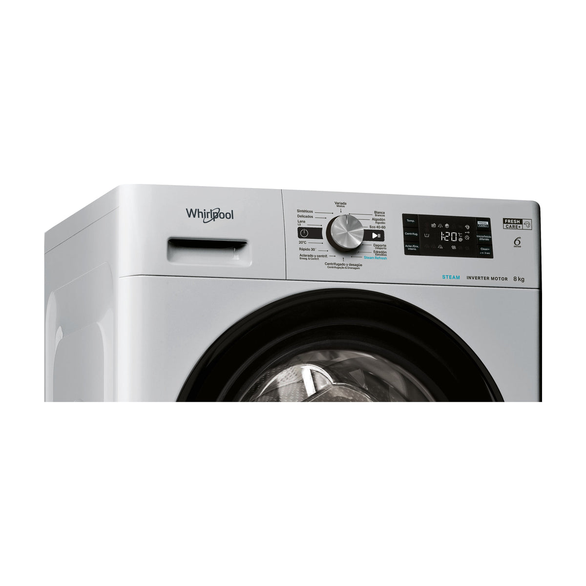 Lavadora Whirlpool FFB 8489 SBV SPT de 8 kg y 1400 rpm