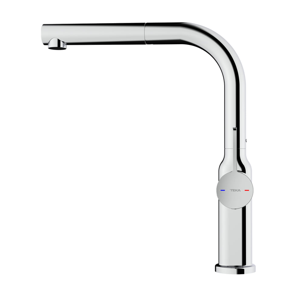 Grifo de cocina Teka Oval 938 monomando extraíble, cromado