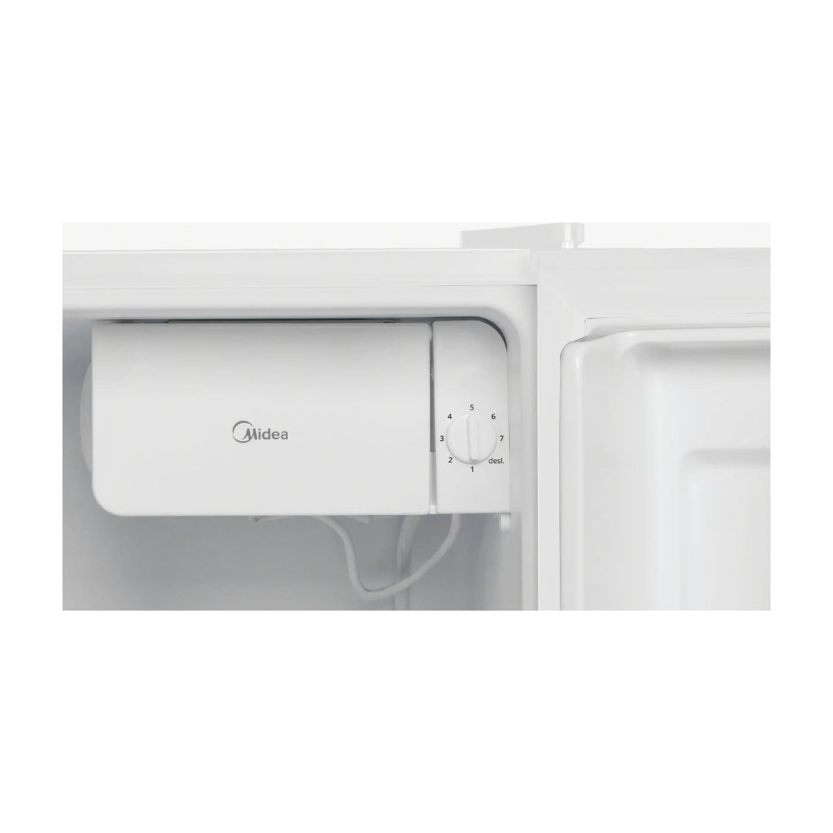Frigorífico pequeño Midea MDRD86FGE01 de 43 l, blanco