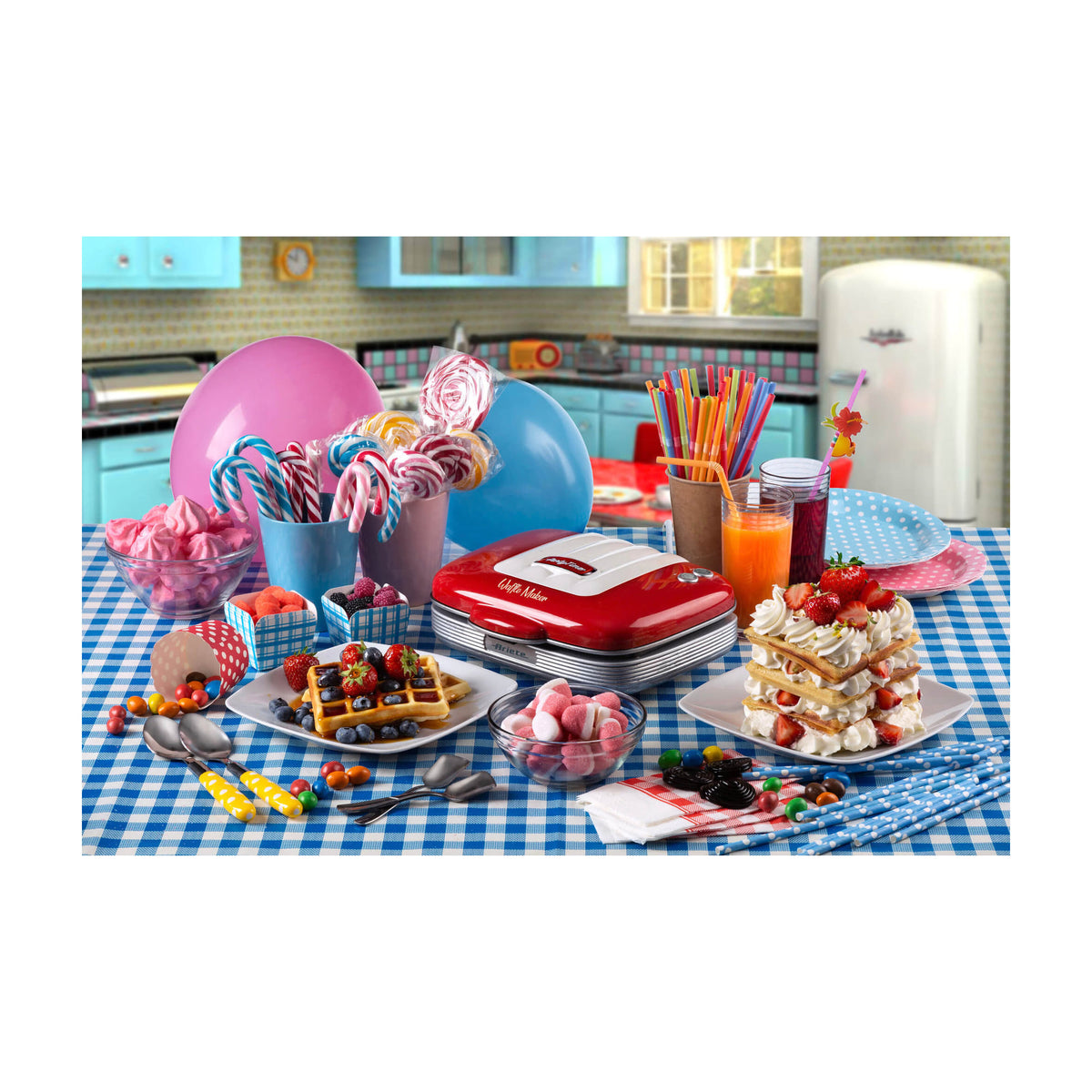 Gofrera Ariete Party Time 1973/00 de 700 W con placas antiadherentes