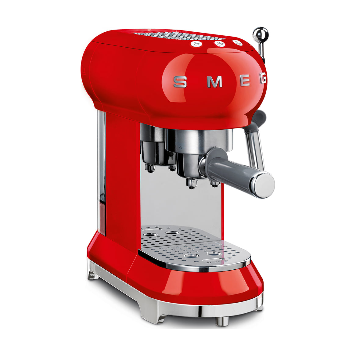 Cafetera espresso Smeg ECF01RDEU roja, 15 bar y 1350 W