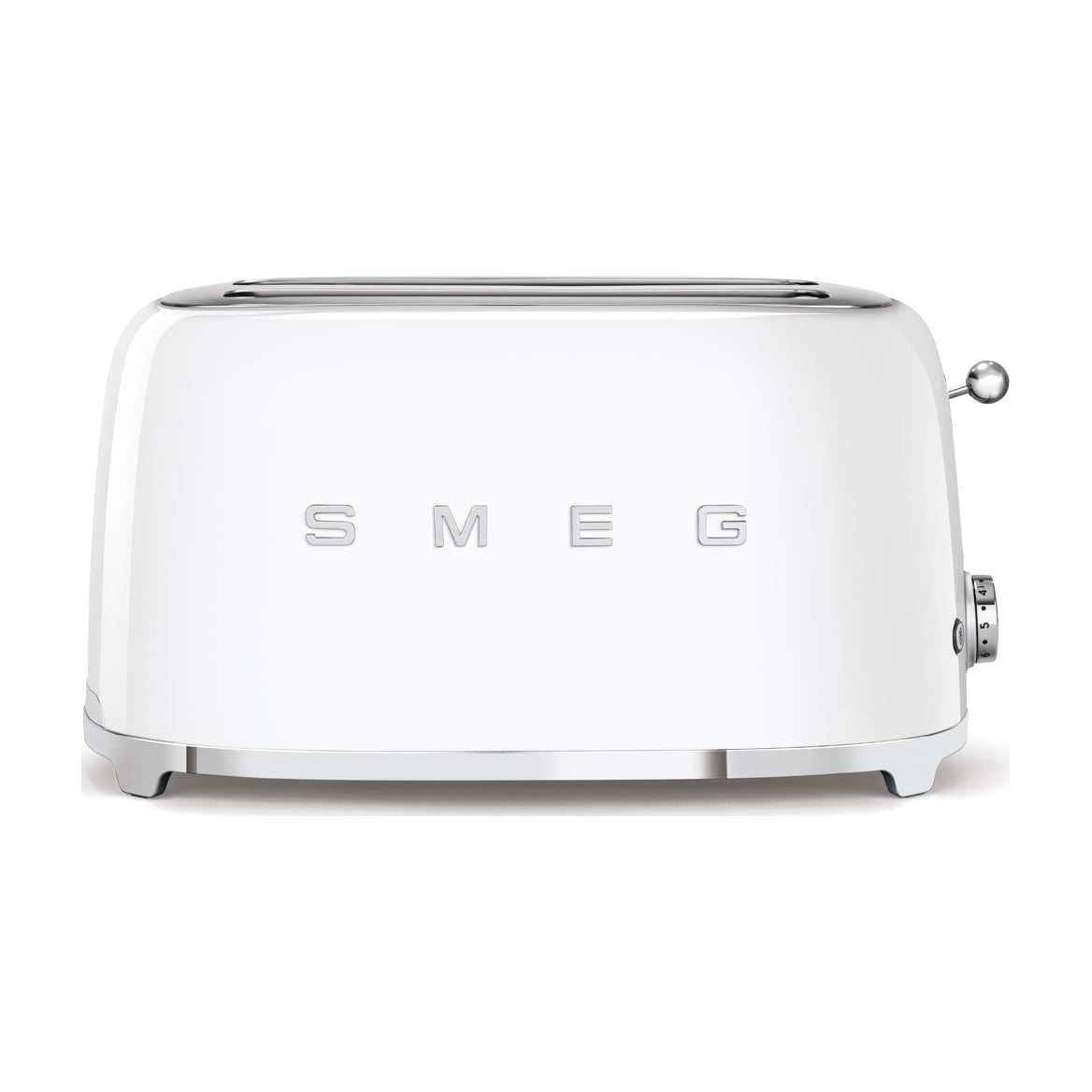 Tostadora Smeg TSF02WHEU blanca, 2 ranuras extralargas y 1500 W