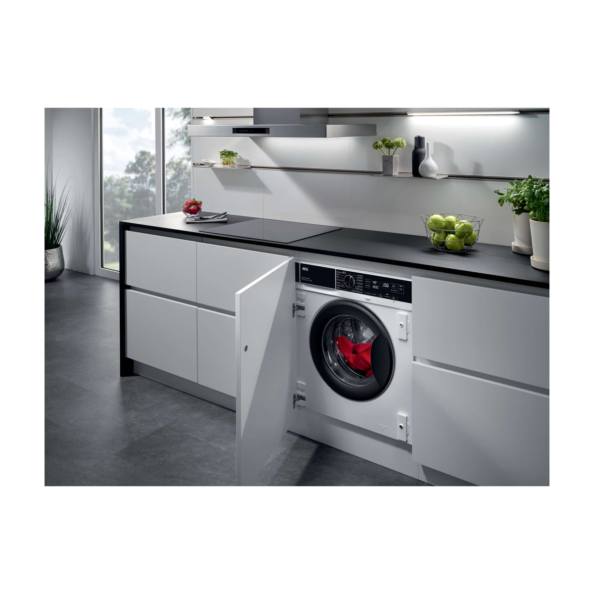 Lavadora integrable AEG LFU7E8436F de 8 kg y 1400 rpm