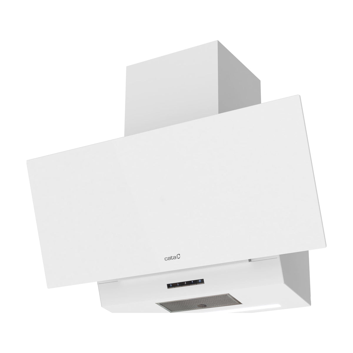 Campana decorativa CATA Thalassa 900 GWH de 90 cm, cristal blanco y LED