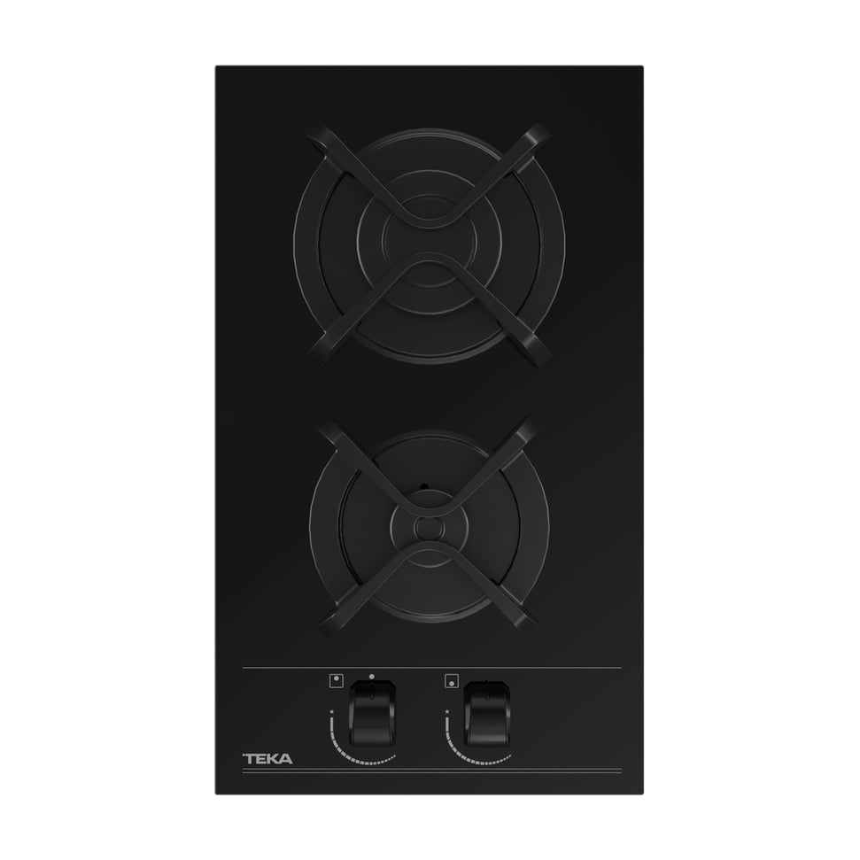 Placa de gas Teka GBC 32000 KLN de 30 cm, 2 quemadores y gas natural