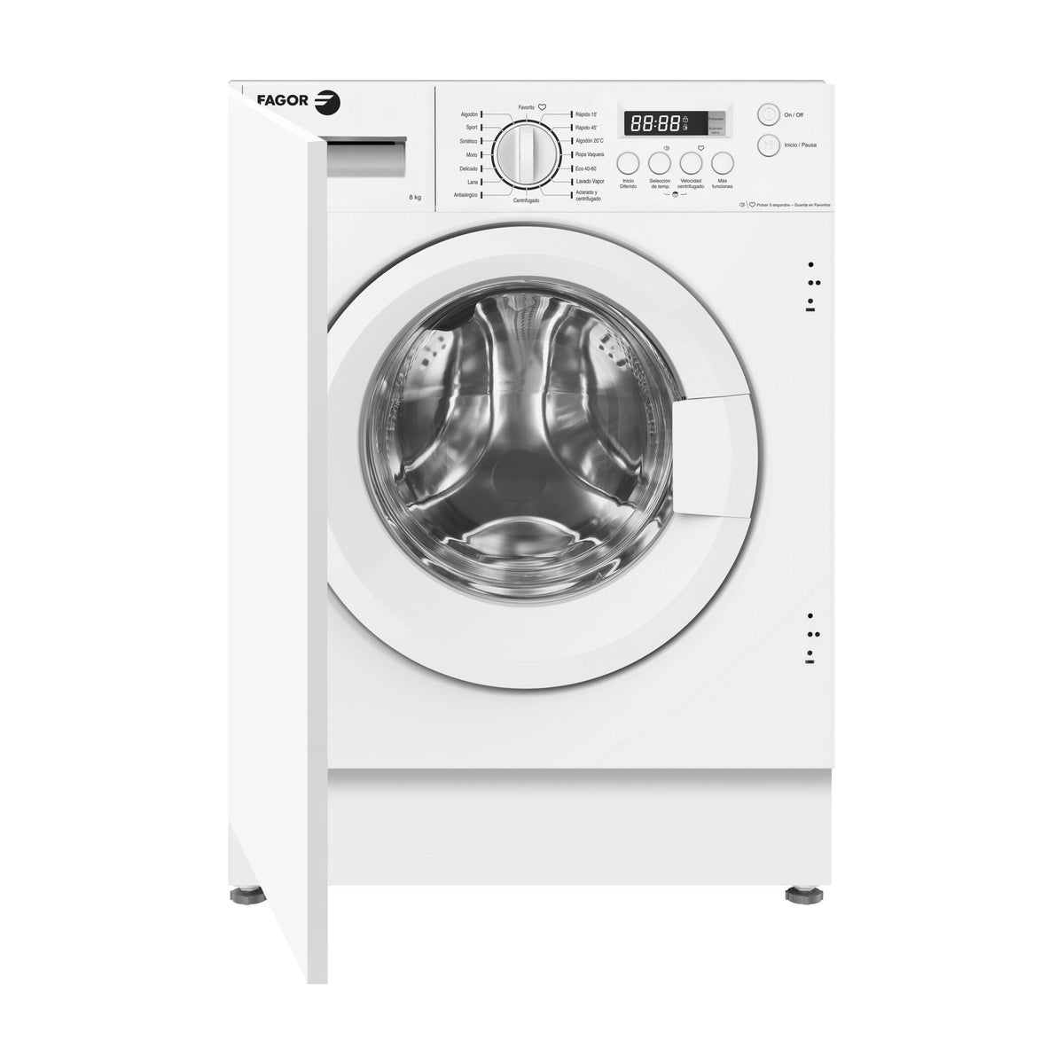 Lavadora integrable Fagor 3FE-8514IT de 8 kg y clase A