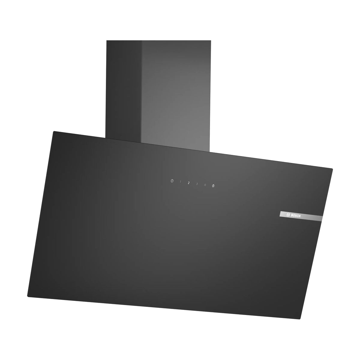 Campana decorativa inclinada Bosch DWK85DK60, 80 cm, cristal negro