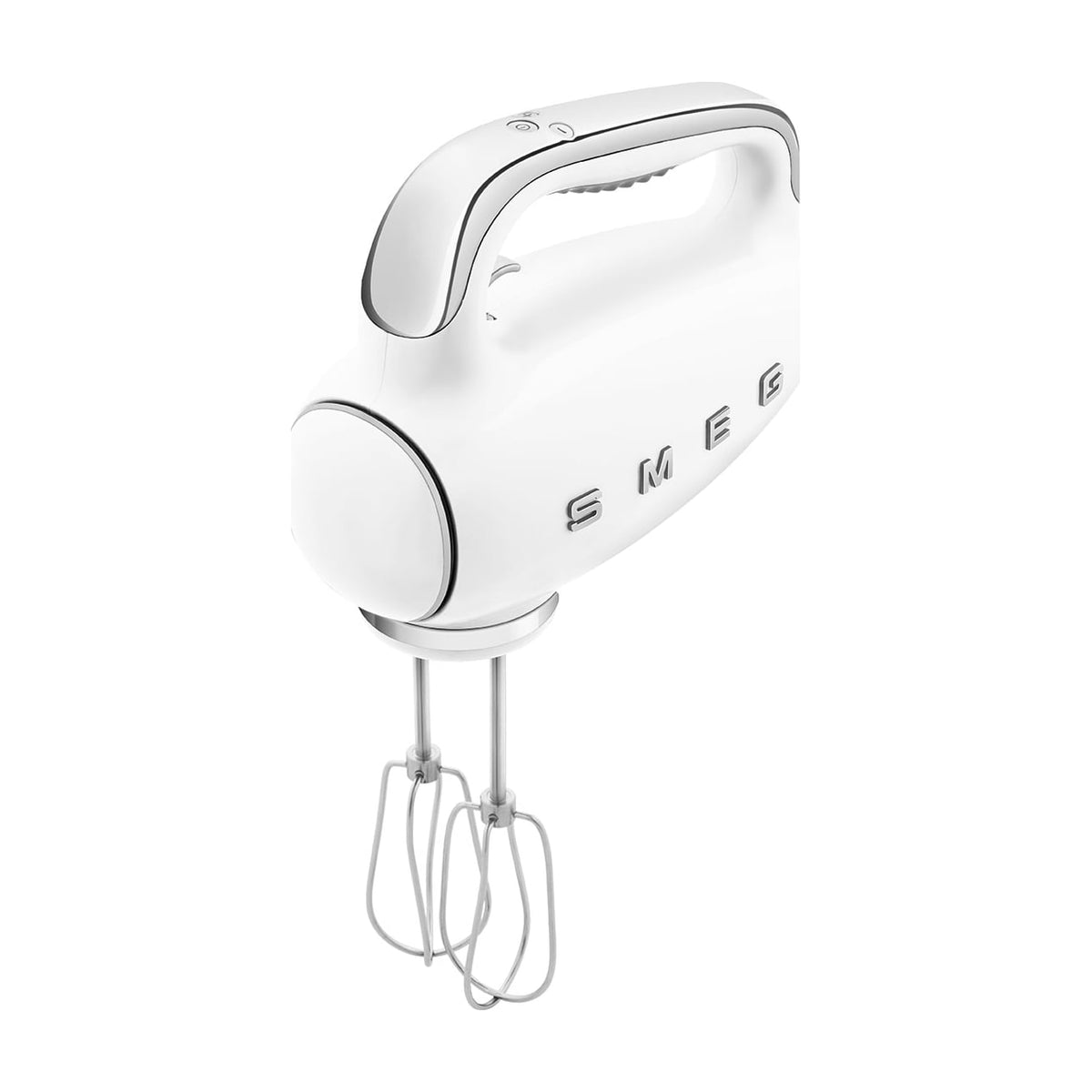 Batidora de varillas Smeg HMF01WHEU blanca, 250 W y 9 velocidades