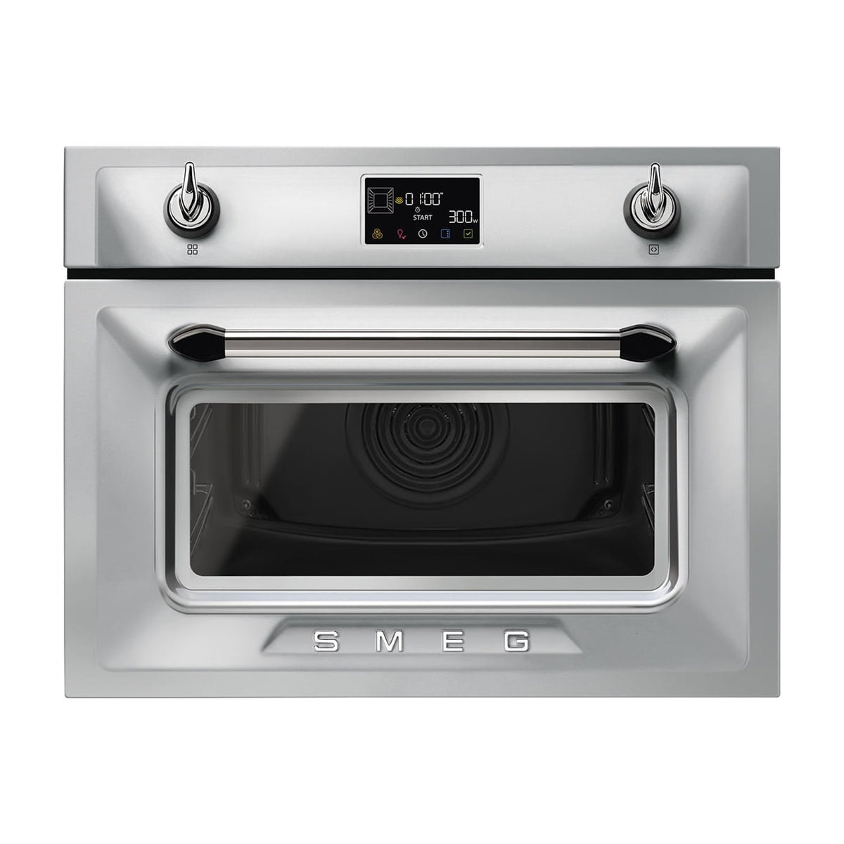 Horno compacto con microondas Smeg SO4902M1X, 40 l, inox