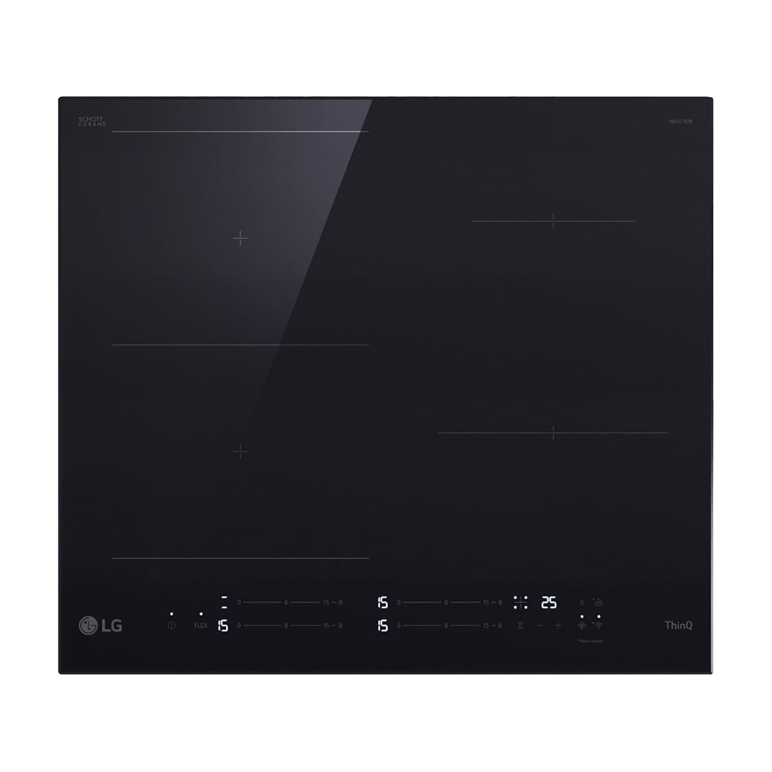 Placa de inducción LG CBIZ2435B de 59 cm con 4 zonas y zona Flex