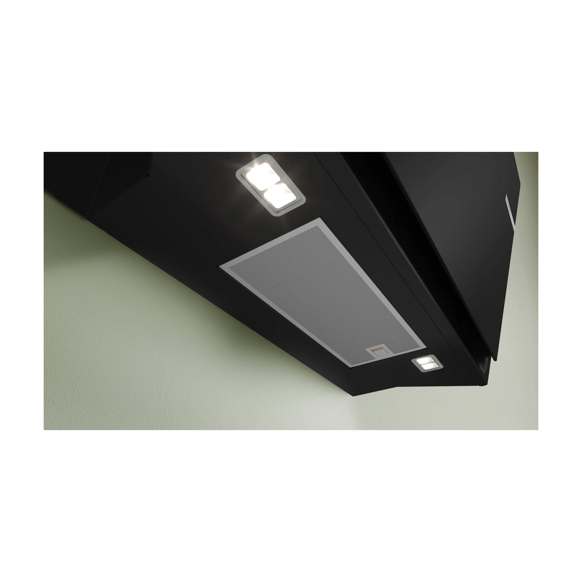 Campana decorativa inclinada Bosch DWK81AN60 de 80 cm, cristal negro