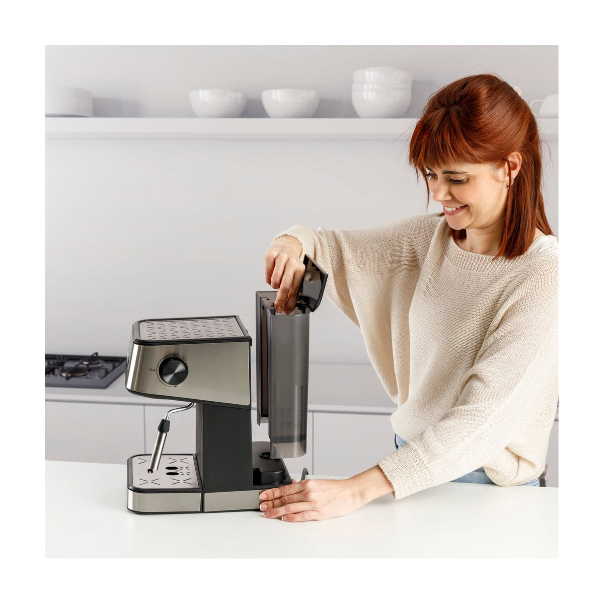 Cafetera espresso Taurus Trento, 20 bares y depósito de 1,5 l