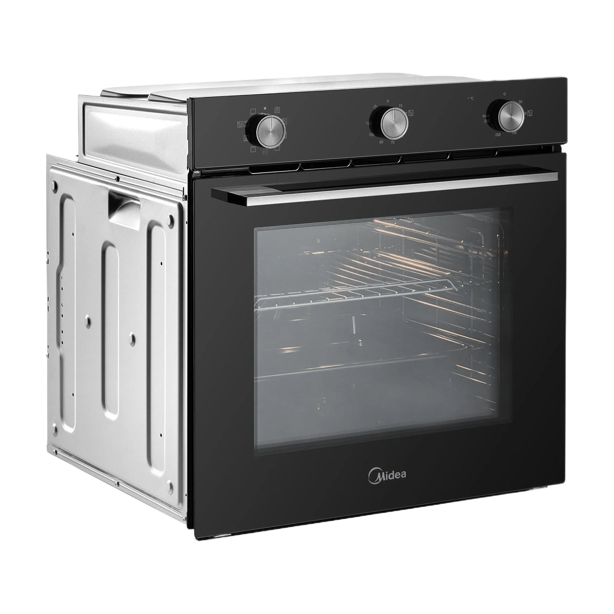 Horno multifunción Midea MBOG2M2-M5M80(BK), 70 l y limpieza hidrolítica