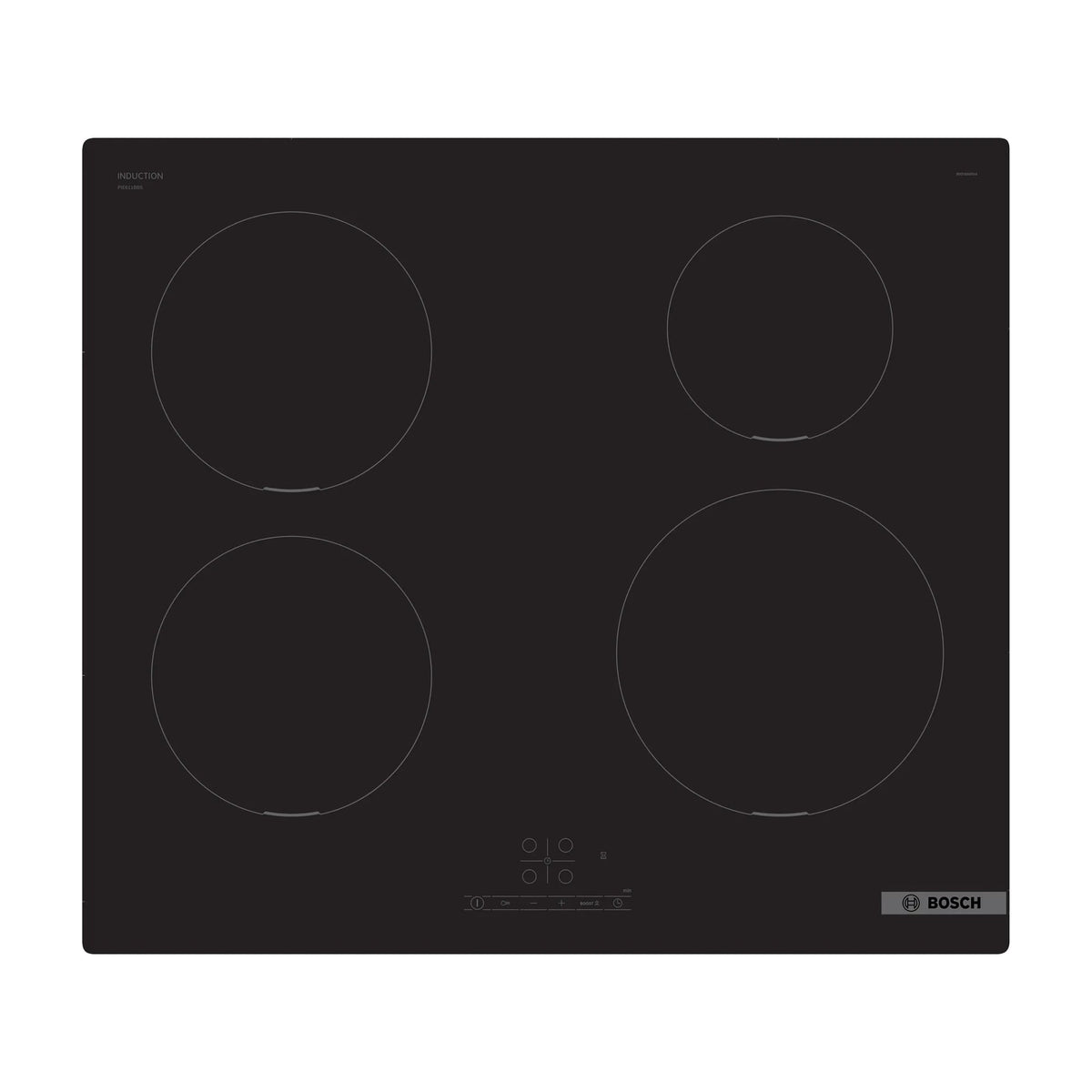 Placa de inducción Bosch PIE611BB5E de 60 cm, 4 zonas y TouchSelect
