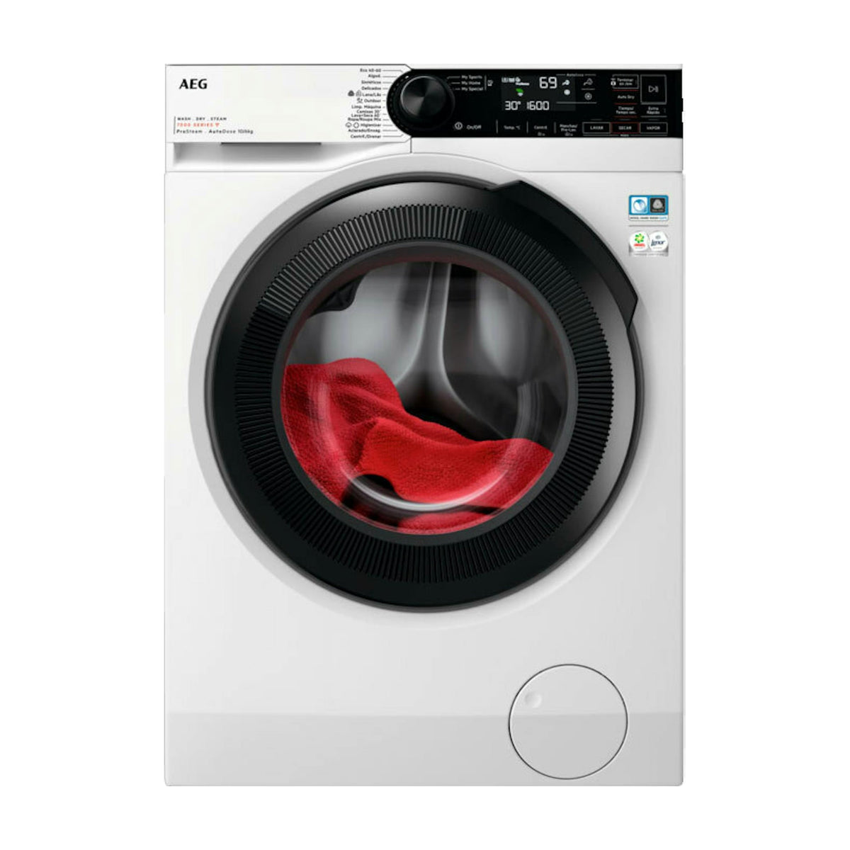 Lavasecadora AEG LWR7316O4Q de 10/6 kg con AutoDose y vapor ProSteam
