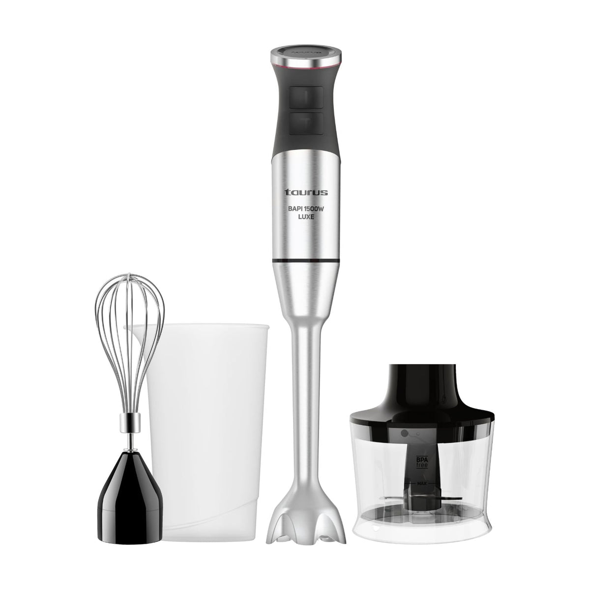 Batidora de mano Taurus Bapi 1500 Luxe Set, 1500 W y 20 velocidades