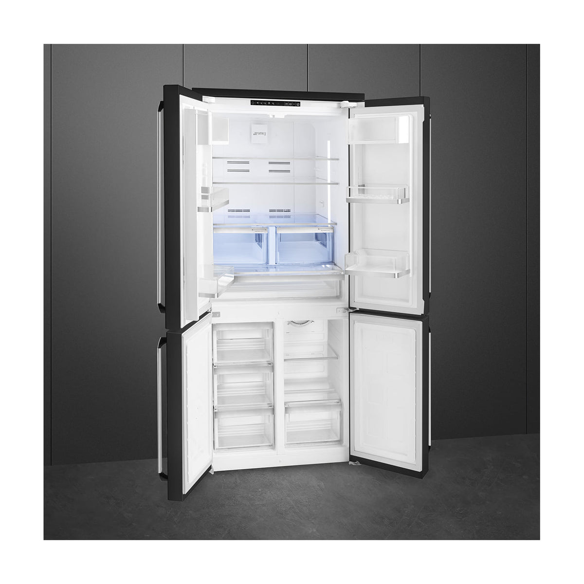 Frigorífico americano Smeg FQ960BL6 negro, 572 l, No Frost total
