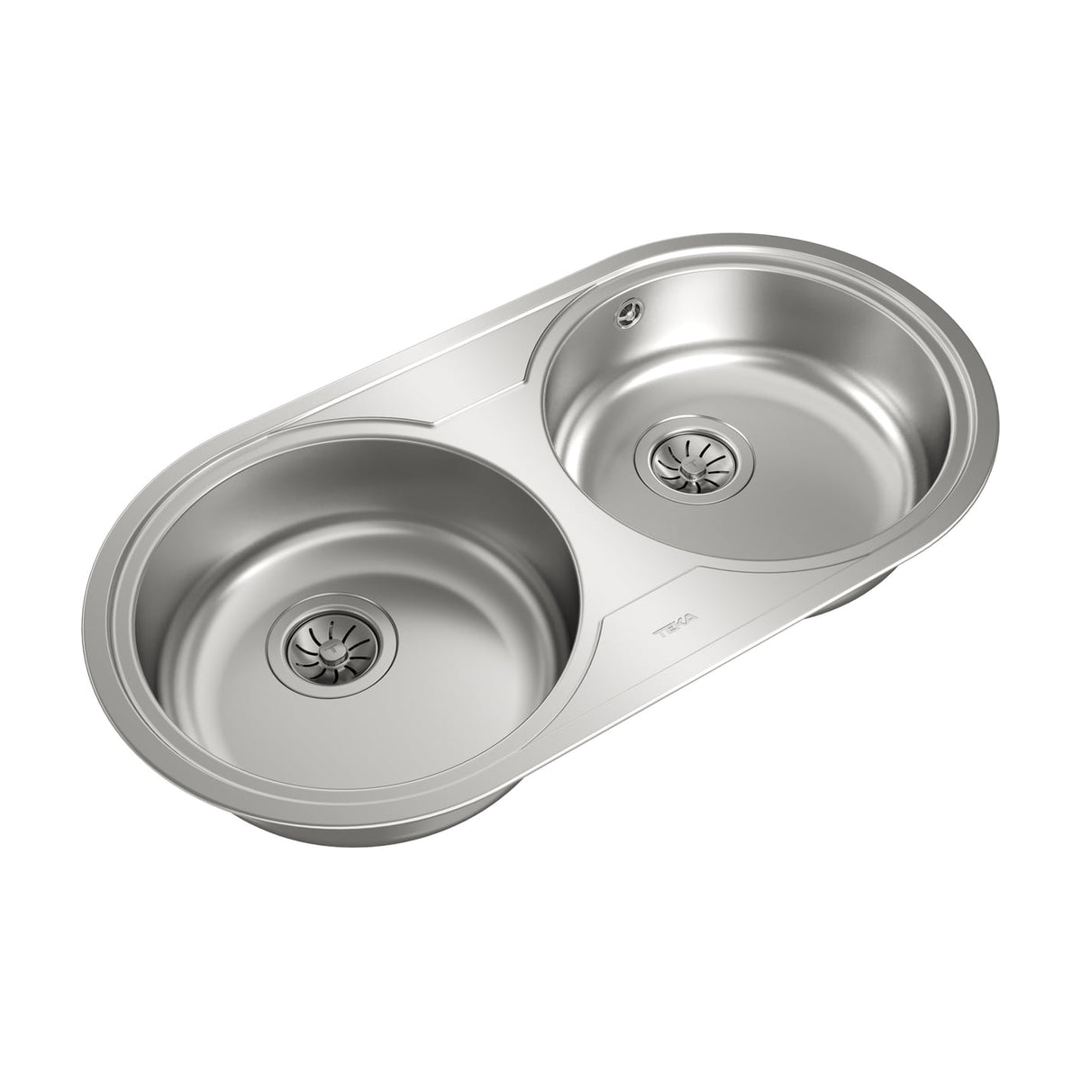 Fregadero Teka DR-80 2C de dos cubetas, acero inoxidable y encastre