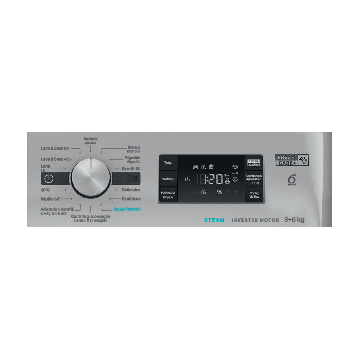 Lavasecadora Whirlpool FFWDB 964489 SBV SPT, 9/6 kg y 1400 rpm