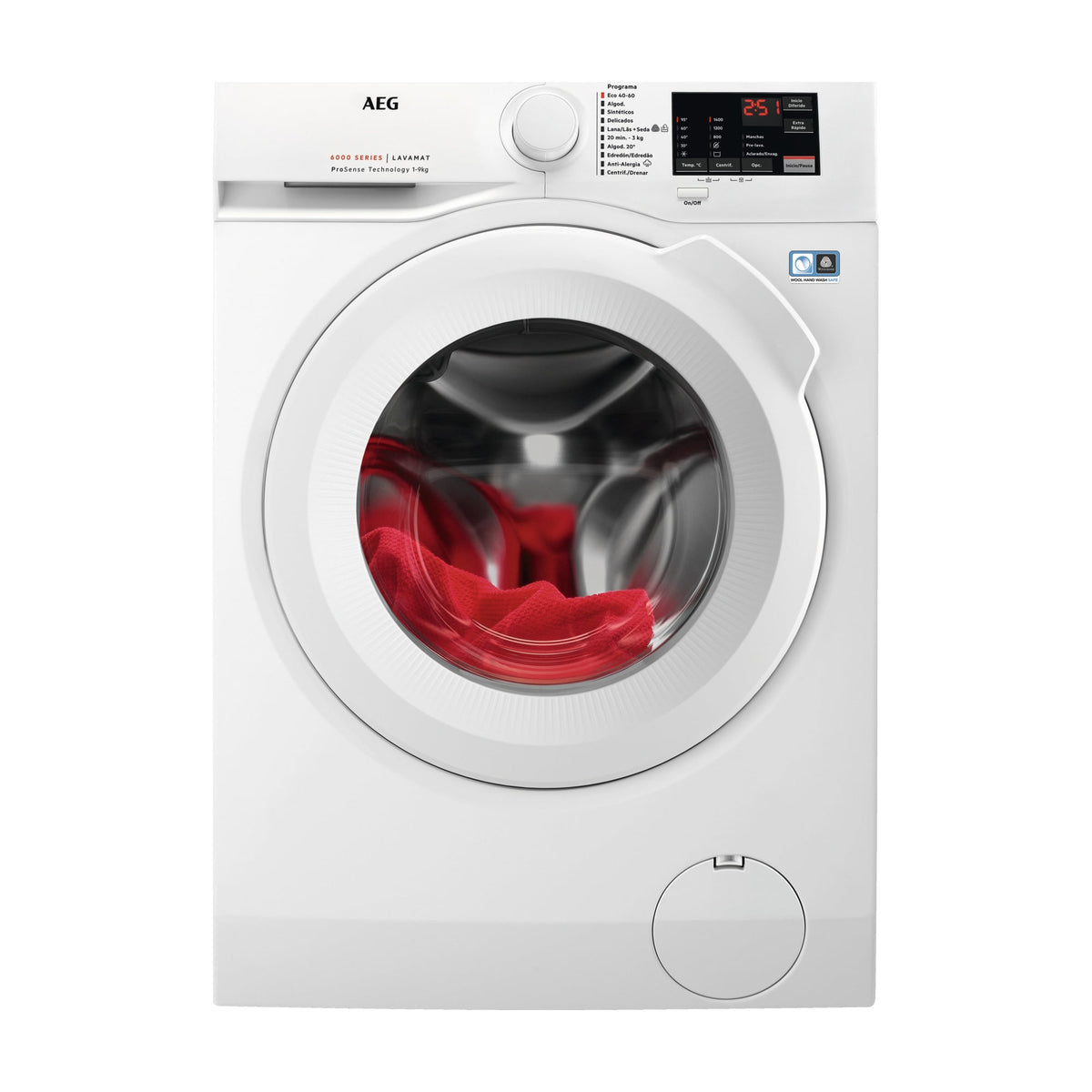 Lavadora AEG L6FBI947P de 9 kg y 1400 rpm
