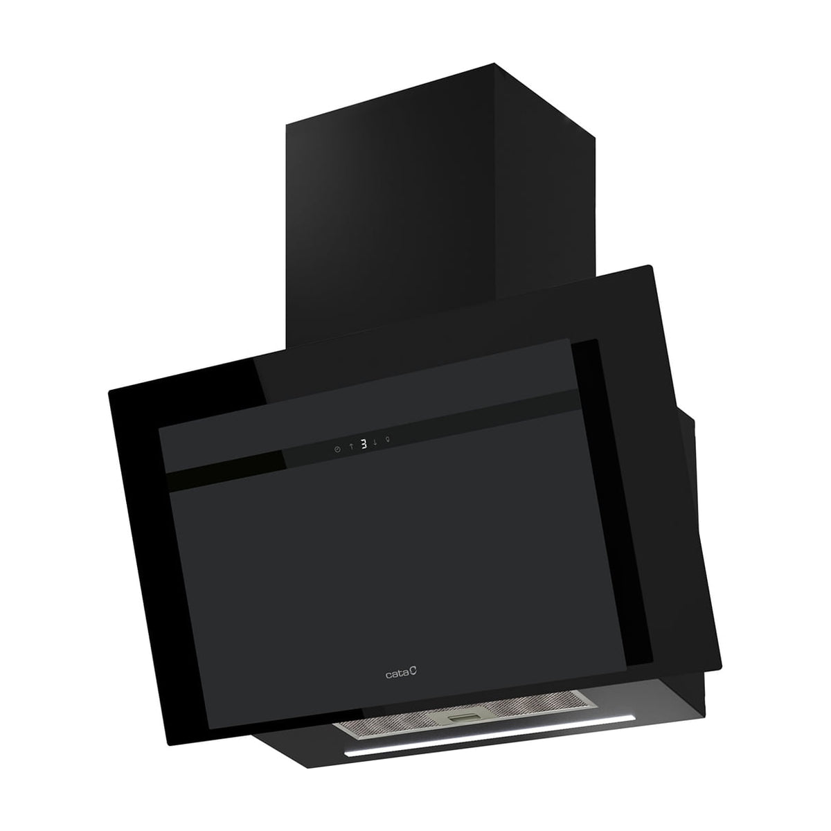 Campana decorativa CATA Thalassa Evo 800 GBK /A, 80 cm, cristal negro