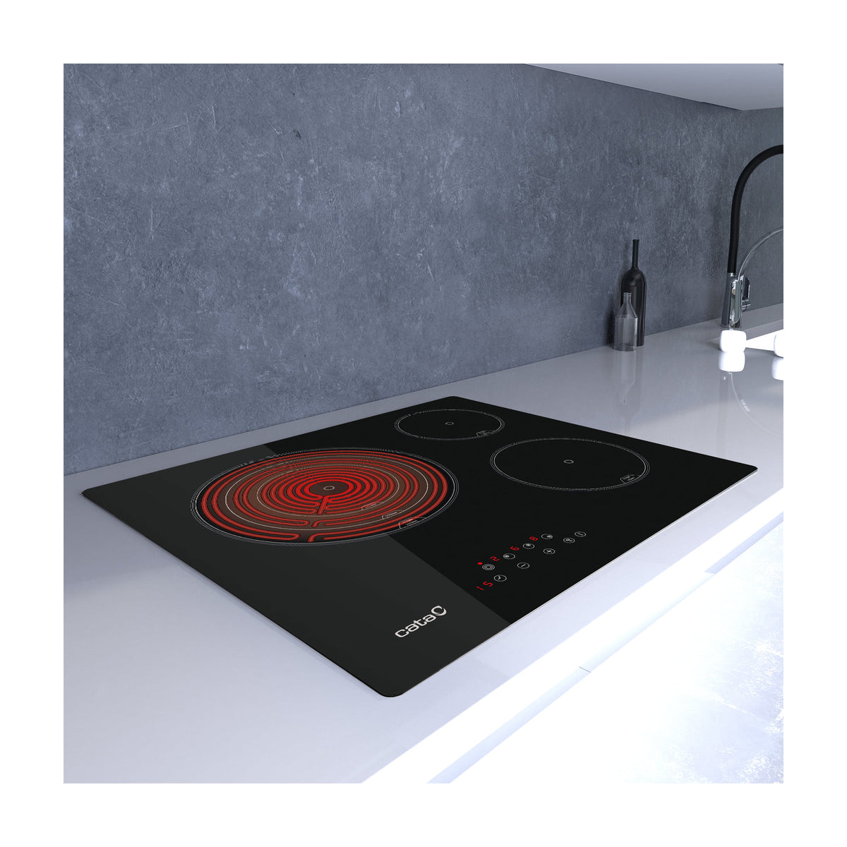 Placa vitrocerámica CATA TT 6003 de 59 cm con 3 zonas