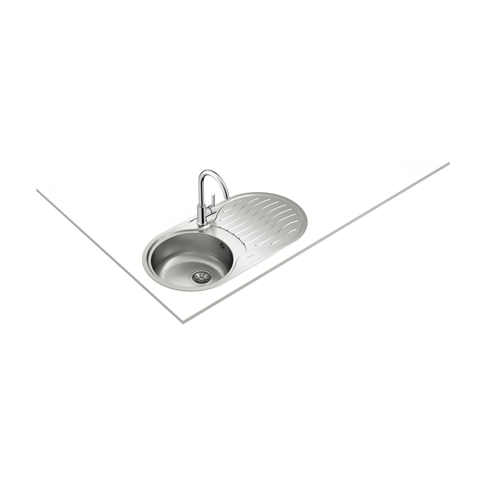 Fregadero Teka DR-80 1C 1E I de acero inoxidable con escurridor izquierdo