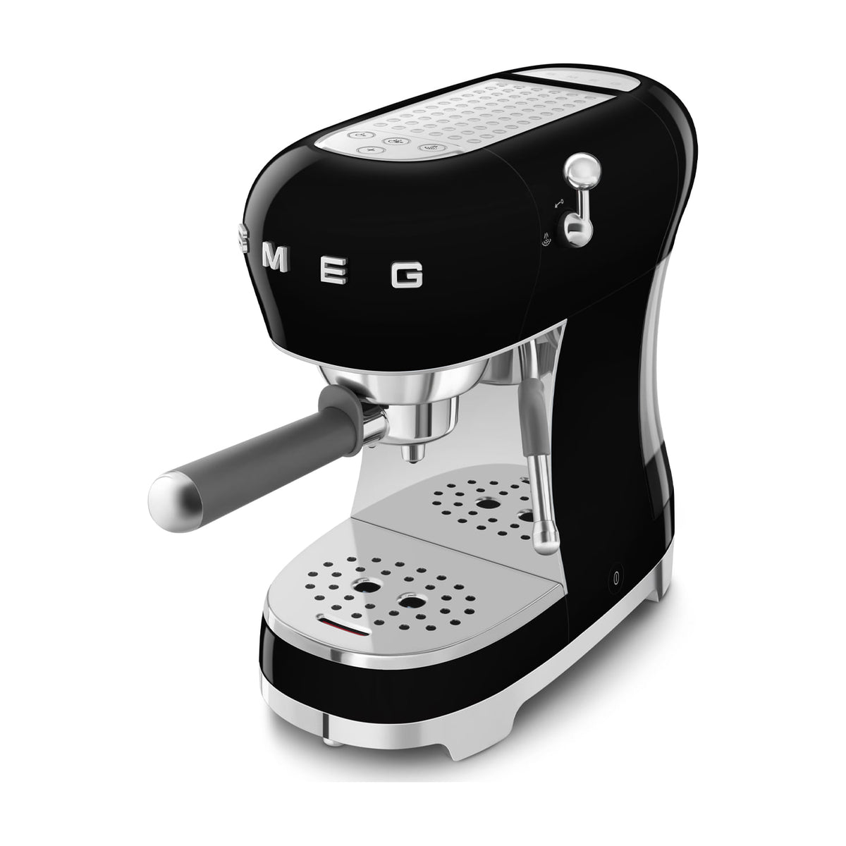 Cafetera espresso manual Smeg ECF02BLEU, 15 bar y Thermoblock, negra