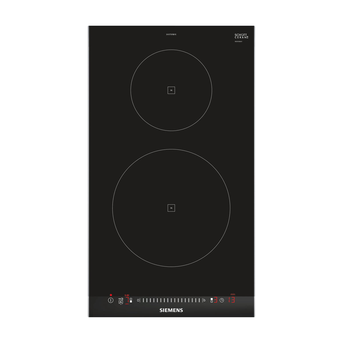 Placa de inducción Siemens EH375FBB1E de 30 cm con 2 zonas