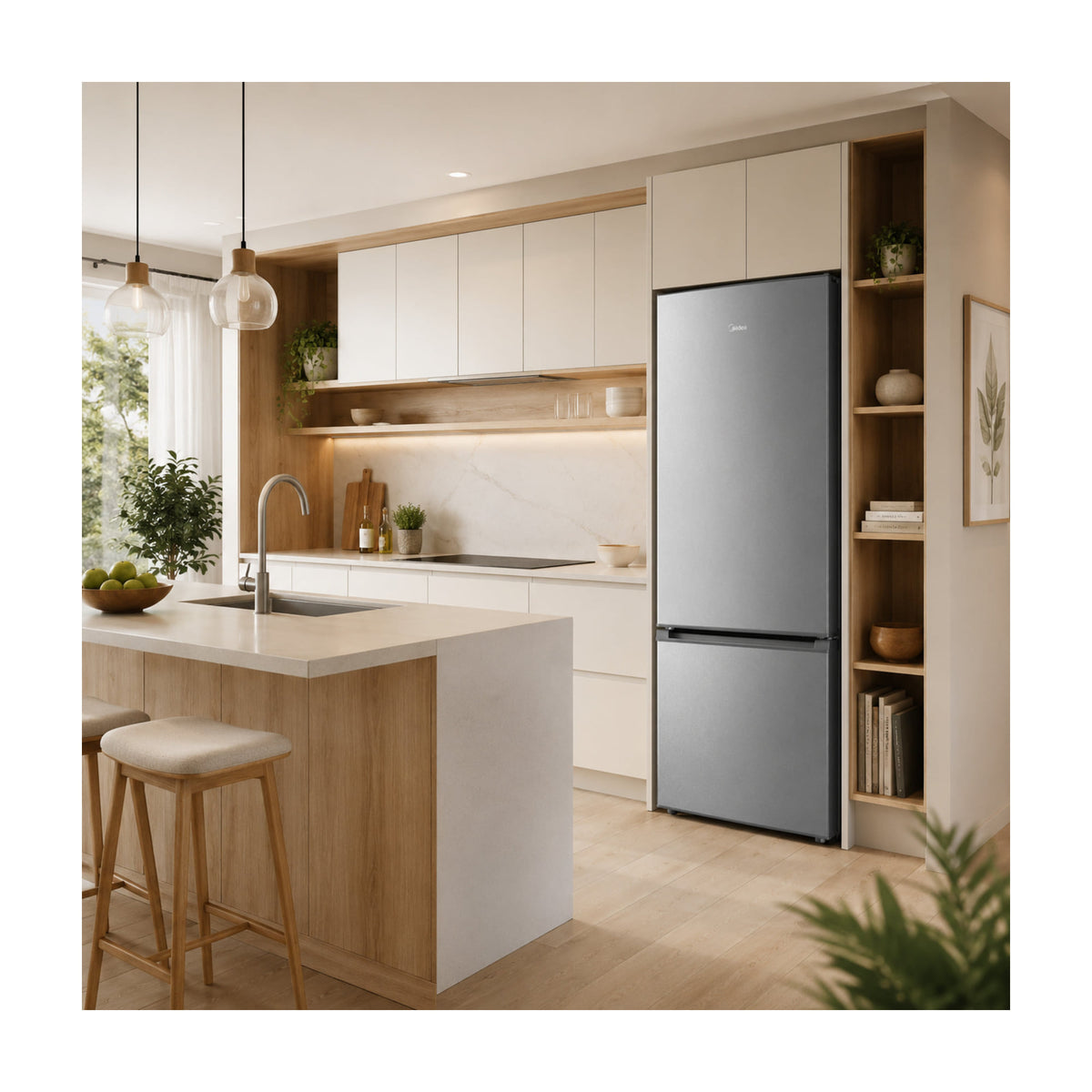 Frigorífico combi Midea MDRB380FGE02A de 270 l con Total No Frost