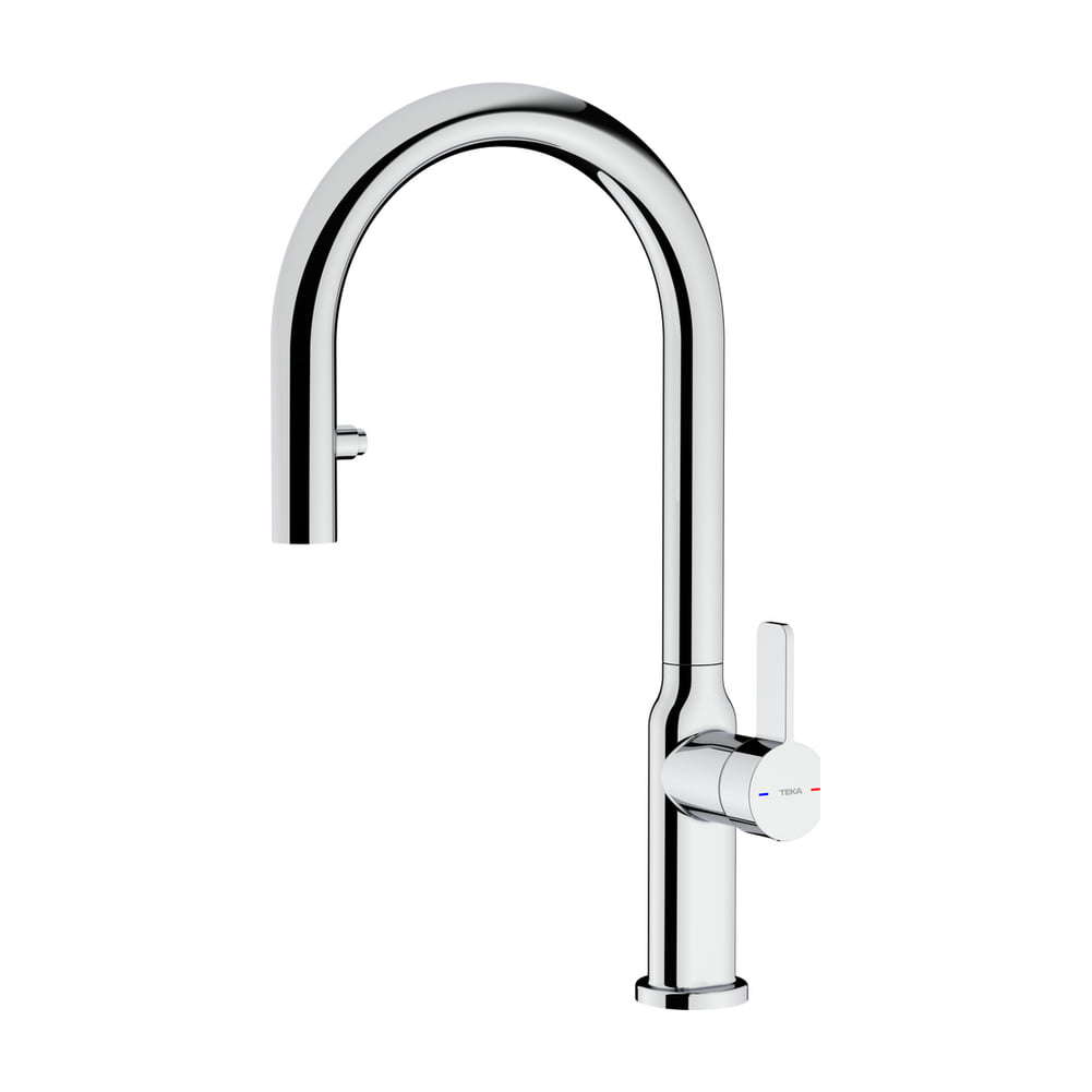 Grifo de cocina Teka Oval 9382 monomando extraíble cromado