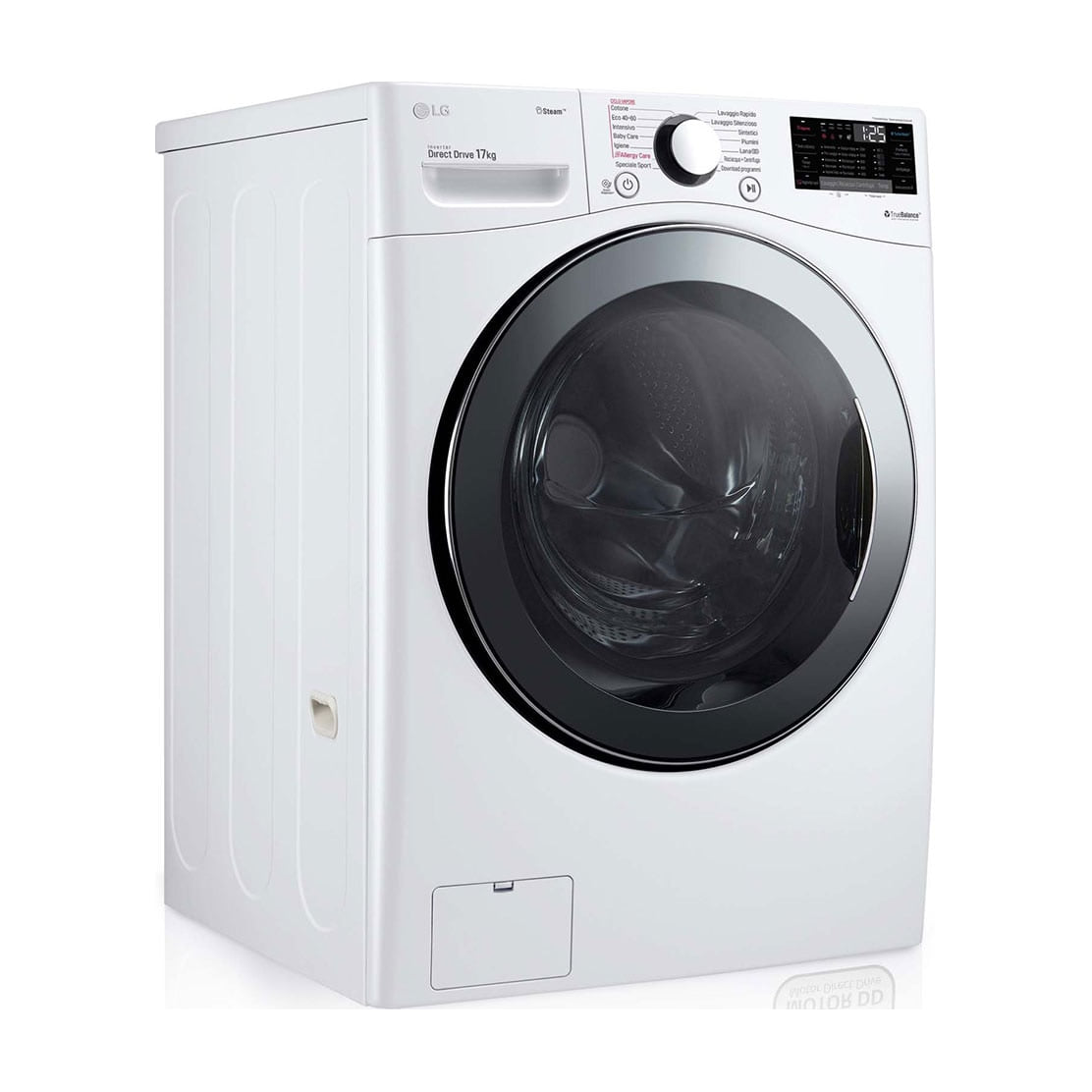 Lavadora de carga frontal LG F1P1CY2W de 17 kg y 1100 rpm