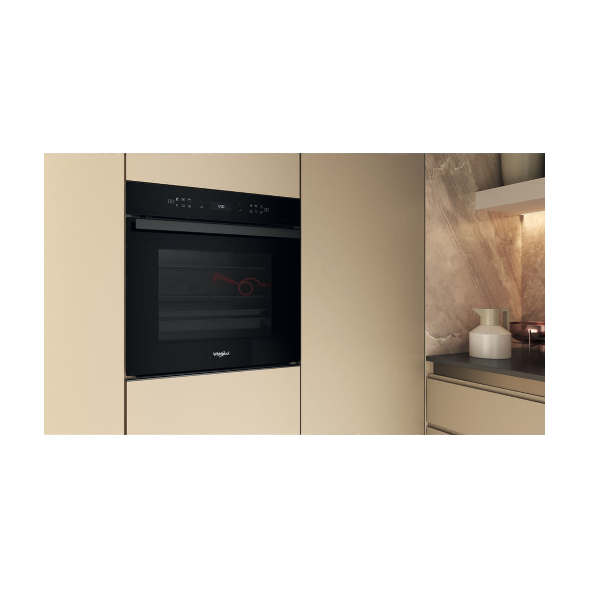 Horno multifunción Whirlpool WOI6A8FPT1SBA de 73 l con vapor y pirólisis
