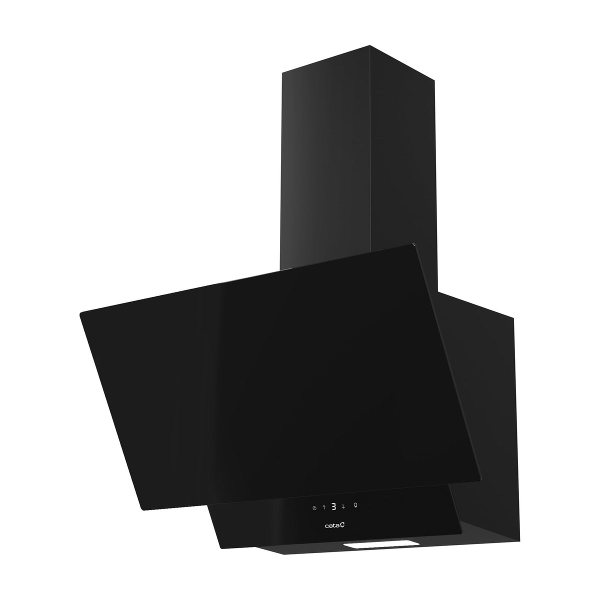 Campana decorativa CATA Juno 6000 GBK de 60 cm en cristal negro