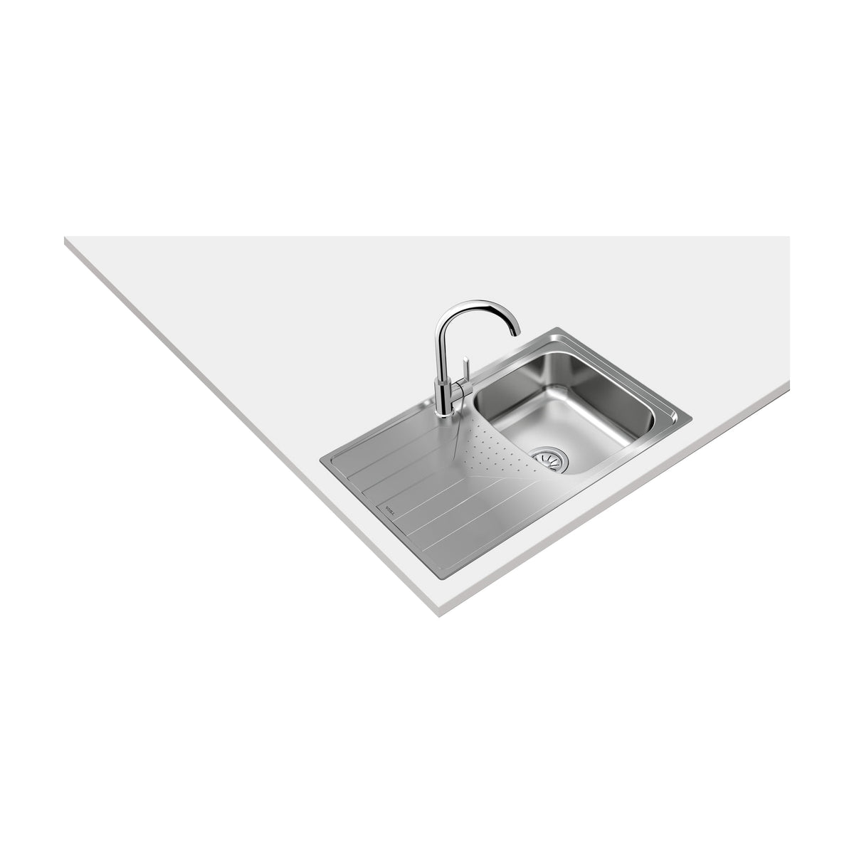 Fregadero Teka Universe 45 T-XP 1C 1E, inox con escurridor izquierdo