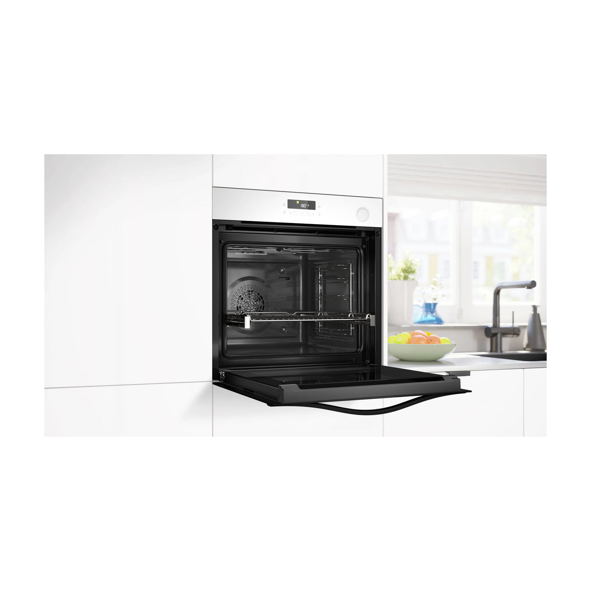 Horno con vapor Balay 3HA5129B3, 71 l, cristal blanco