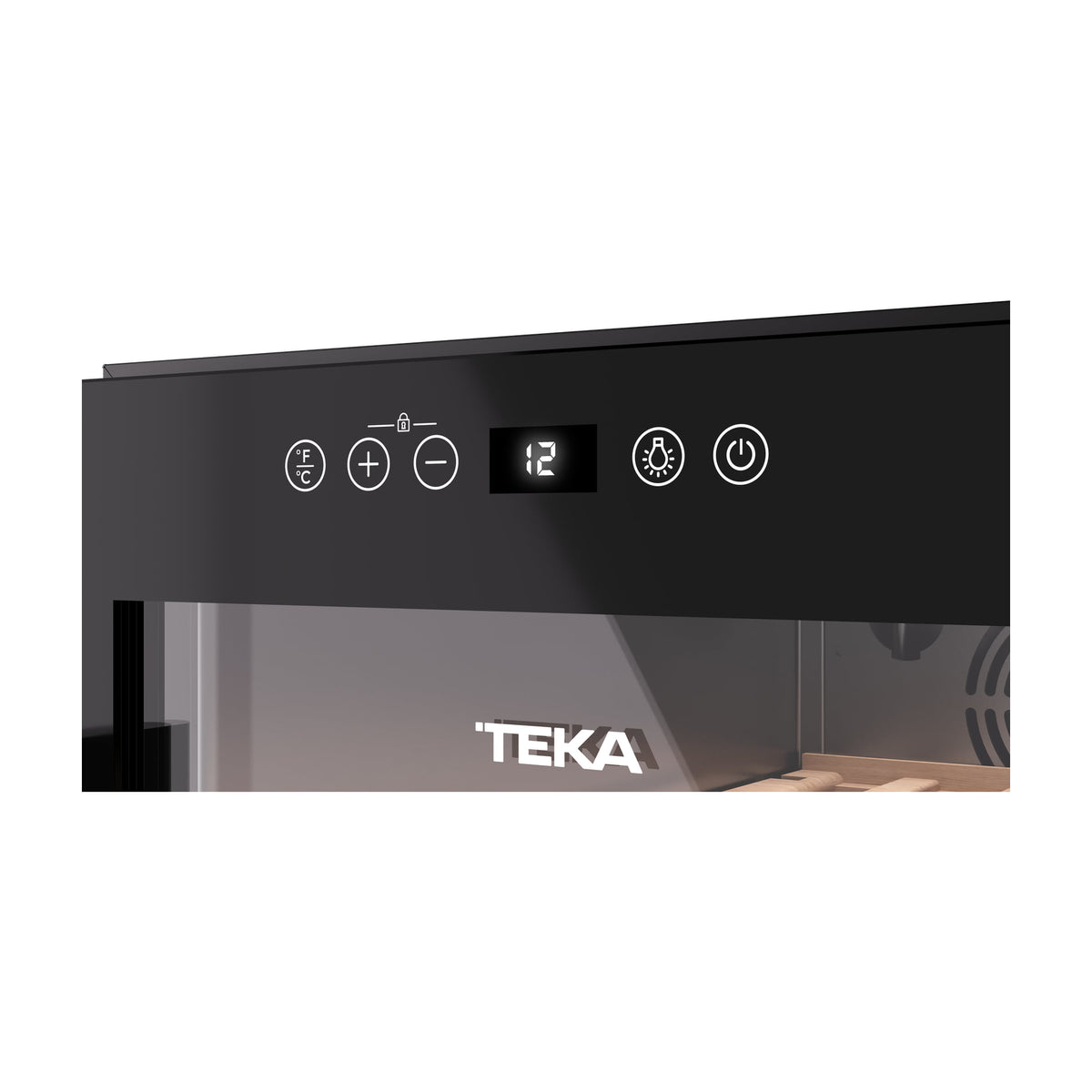 Vinoteca Teka RVF 10032 GBK, 32 botellas y cristal negro