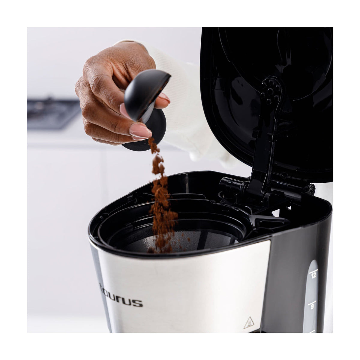 Cafetera de goteo Taurus Verona 12 Inox, 1000 W y 12 tazas